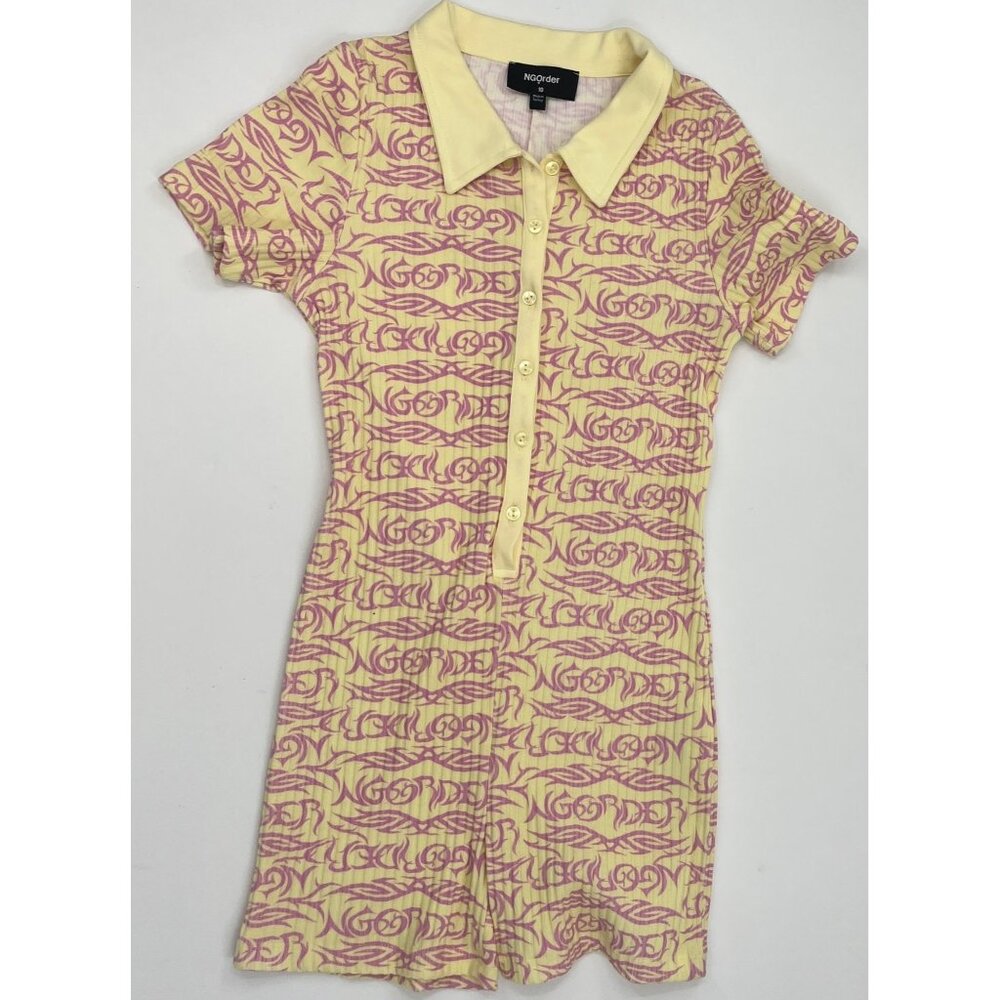 NGOrder Women's Button-Down Short Sleeve Collared Romper Size 6